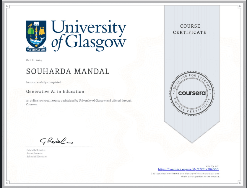 Generative AI in Education