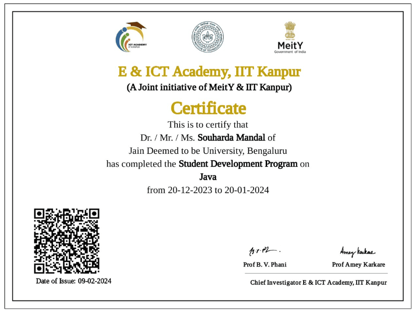 Java – Student Development Program