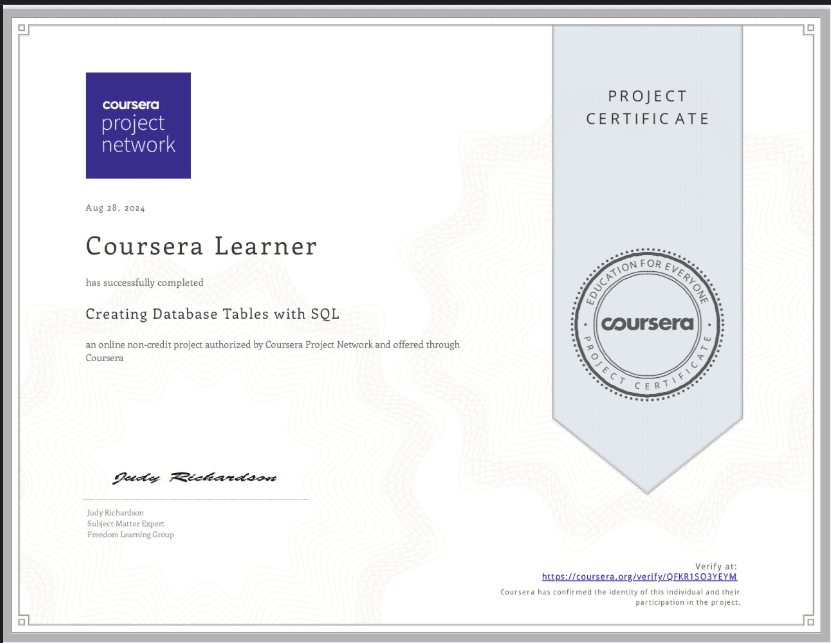 Creating Database Tables with SQL